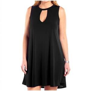 NEW ALWAYS FOR ME plus size keyhole dress in black